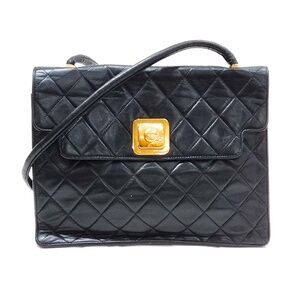 Chanel Bag Matelasse Push lock Black Lamb Skin